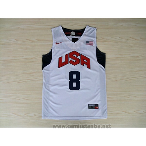 Camiseta USA 2012 Deron Williams #8 Blanco